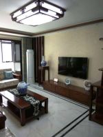 新中式风格客厅电视背景墙装修实景图片