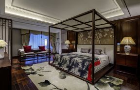 传统中式床 四柱床装修效果图片