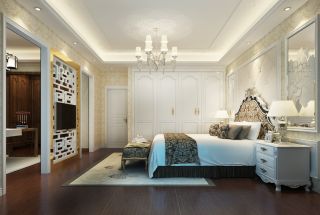 欧式风格146平米四居室卧室隔断装修效果图