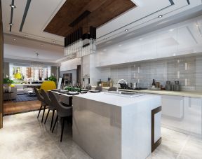 现代风格87平米二居室厨房橱柜装修设计效果图