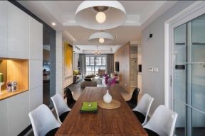 建发国宾府120平米三居室现代风格餐厅装修效果图