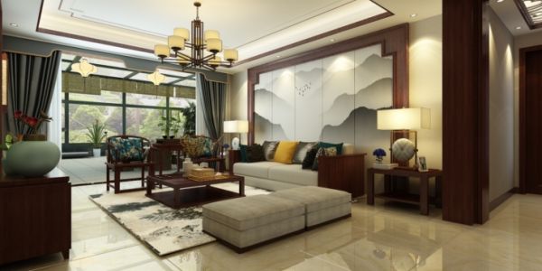 京南一品158平米三居室新中式风格装修效果图