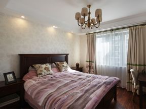 简美式风格125平米三居室卧室灯具设计图片