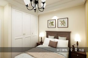 简美式风格180平米四居卧室床头墙装修效果图