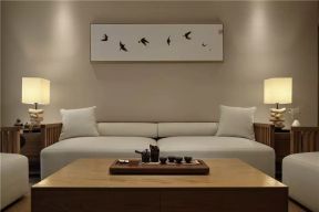 2023日式风格客厅沙发墙设计图片