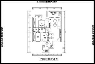 78平米二居室户型设计图