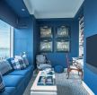 超小户型家居客厅整体蓝色图片