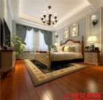 华发蔚蓝堡280平米复式美式风格卧室装修效果图