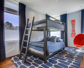  2020儿童房高低床装修效果图 实木儿童高低床图片
