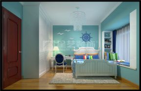 华发蔚蓝堡200平米平层欧式风格儿童房装修效果图