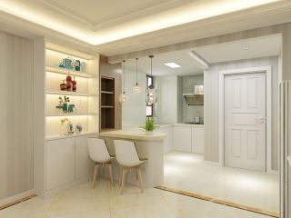 现代简约风格101平米二居厨房小吧台设计效果图