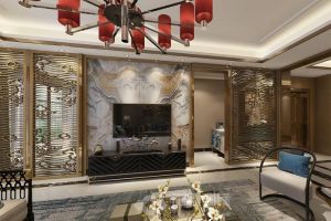 杭州阳光国际320平新中式风格 传统家具文化的新气息