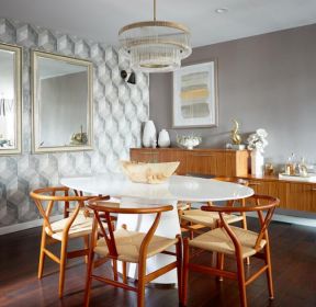 小户型家庭饭厅水晶灯吊顶设计效果图片-每日推荐
