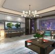 新中式180平米大四居客厅电视墙装修效果图