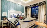 地中海风格132平米三居卧室窗帘设计图片