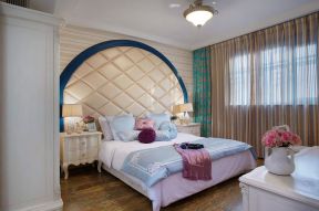 地中海次卧装修效果图 卧室软包墙图片 