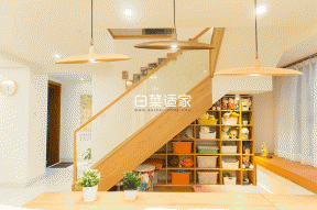 华发蔚蓝堡204平米复式现代风格楼梯装修效果图