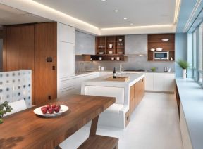 2020开放式厨房吊顶效果图 2020家用开放式厨房装修设计