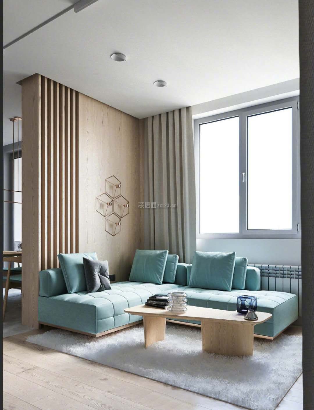 简约风格86平米二居客厅沙发设计图片