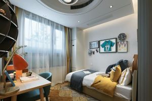 武汉泛海国际110㎡现代轻奢三居室装修案例