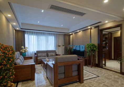 美林谷180㎡中式四居室装修案例