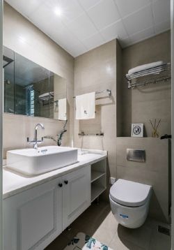 80平房屋小户型卫生间浴室柜设计图大全