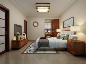 蓝海瑞园121㎡中式风格三居室卧室效果图