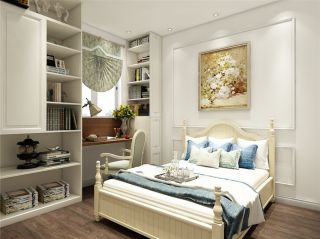 简约欧式风格卧室床头背景墙设计效果图片