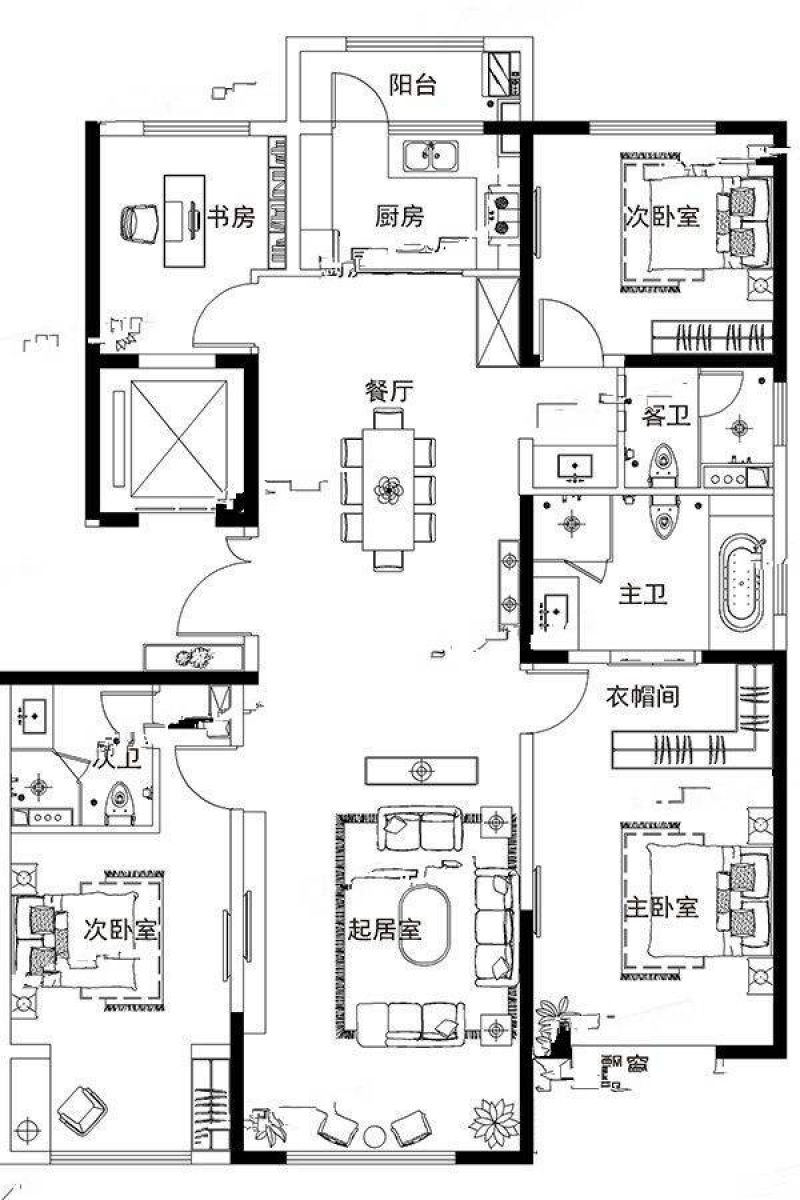 四居户型