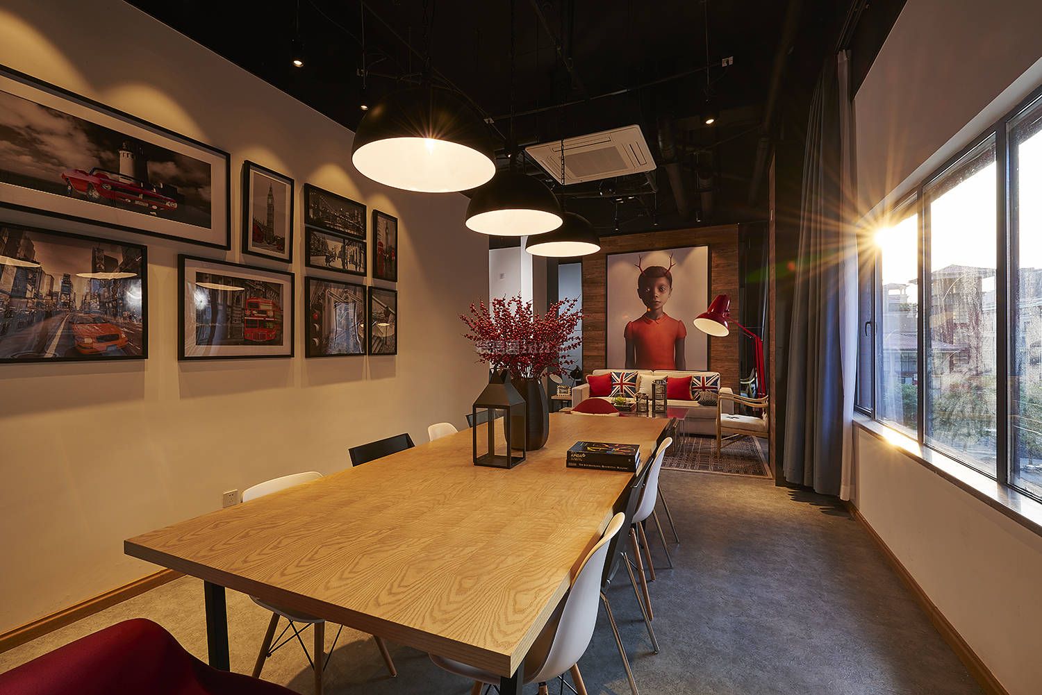 单身公寓餐厅背景墙精装效果图片