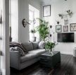 北欧风格单身公寓精装室内盆景效果图