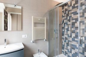 二室一厅小户型卫生间毛巾架装修设计欣赏