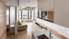  2020小公寓客厅装修图 单身公寓效果图 公寓样板间效果图