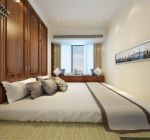 新中式风格酒店房间背景墙装修效果图