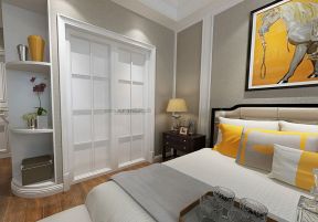 150平欧式风格卧室衣柜门设计效果图