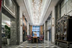 别墅超大餐厅水晶灯吊顶设计图赏析