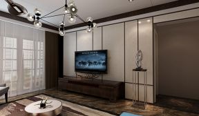现代风格三居室客厅电视柜家具图片