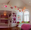 女生儿童房屋高低床造型设计图片