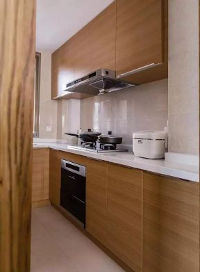 北欧简约111平三居厨房橱柜搭配设计图片