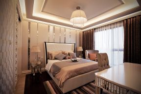 绿城小区四居145平欧式风格卧室床头设计