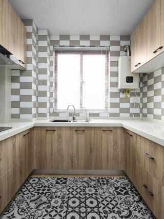 105平方房子简约厨房地板瓷砖设计图