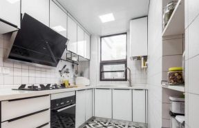 二室二厅房屋厨房橱柜白色装饰设计图