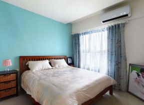  小卧室装修图片 小卧室设计效果图 蓝色背景墙图片