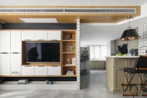 优山美地现代简约130平三居室客厅装修案例