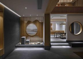 新中式房屋玄关隔断造型设计图片