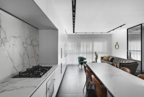 客厅厨房一体设计图 客厅厨房一体装修效果图 小户型客厅厨房一体装修图