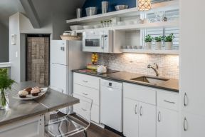 2020小厨房橱柜效果图片 2020开放式小厨房橱柜图片 
