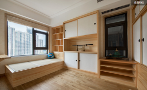 日式风格130平三居家装室内储物柜设计图片
