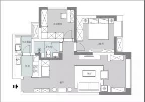 75平米户型装修 二居室户型图 