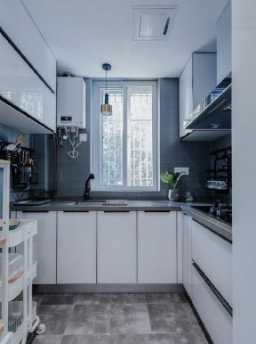 2020现代风格家庭小厨房装修 2020整体小厨房设计图  小厨房橱柜设计效果图
